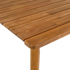 Teak Acacia Wood Outdoor Dining Table, Farmhouse Style, Seats 8