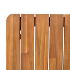 Teak Acacia Wood Outdoor Dining Table, Farmhouse Style, Seats 8