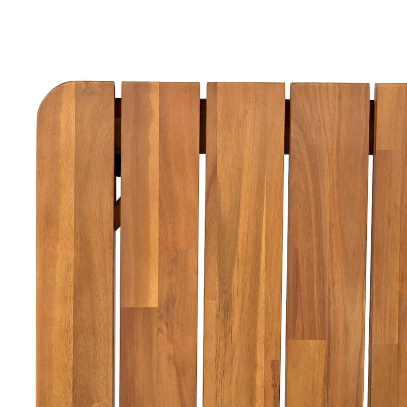 Teak Acacia Wood Outdoor Dining Table, Farmhouse Style, Seats 8