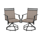Costway Patio Swivel Dining Chairs Set of 2 with Quick-Drying Fabric - 2 PCS