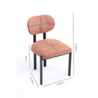 Tufted Dining Chair with Black Metal Legs – Set of 2 (Grey / Green / Pink)