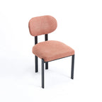 Tufted Dining Chair with Black Metal Legs – Set of 2 (Grey / Green / Pink)
