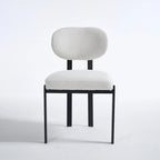Tufted Dining Chair with Black Metal Legs – Set of 2 (Grey / Green / Pink)