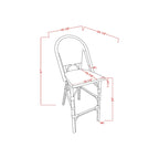 Blue & White Wicker Counter-Height Chair, French Style, Set of 2