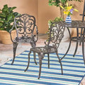 Shiny Copper Outdoor Dining Chair, Queen Anne Style, Set of 2