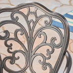 Shiny Copper Outdoor Dining Chair, Queen Anne Style, Set of 2