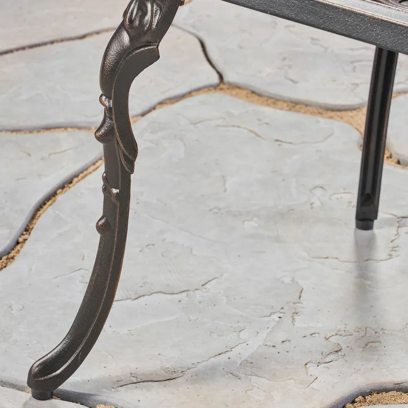 Shiny Copper Outdoor Dining Chair, Queen Anne Style, Set of 2