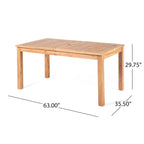 Dark Gray / Natural Expandable Outdoor Acacia Wood Dining Table, Seats 6–8