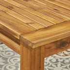 Dark Gray / Natural Expandable Outdoor Acacia Wood Dining Table, Seats 6–8