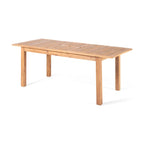 Dark Gray / Natural Expandable Outdoor Acacia Wood Dining Table, Seats 6–8
