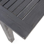 Dark Gray / Natural Expandable Outdoor Acacia Wood Dining Table, Seats 6–8