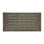 Sandblast Gray/Teak + Black Acacia Wood Outdoor Dining Table for 6