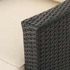Outdoor Wicker Club Chairs, Grey/Silver, Set of 2