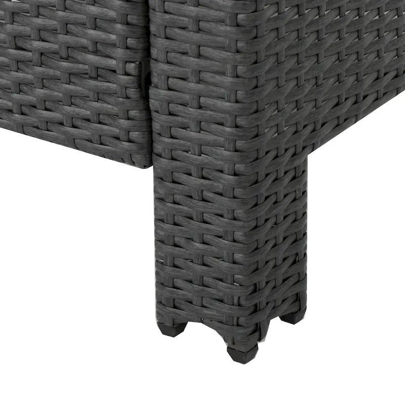 Outdoor Wicker Club Chairs, Grey/Silver, Set of 2