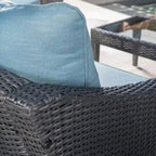 Outdoor Wicker Club Chairs, Grey/Silver, Set of 2