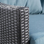 Outdoor Wicker Club Chairs, Grey/Silver, Set of 2