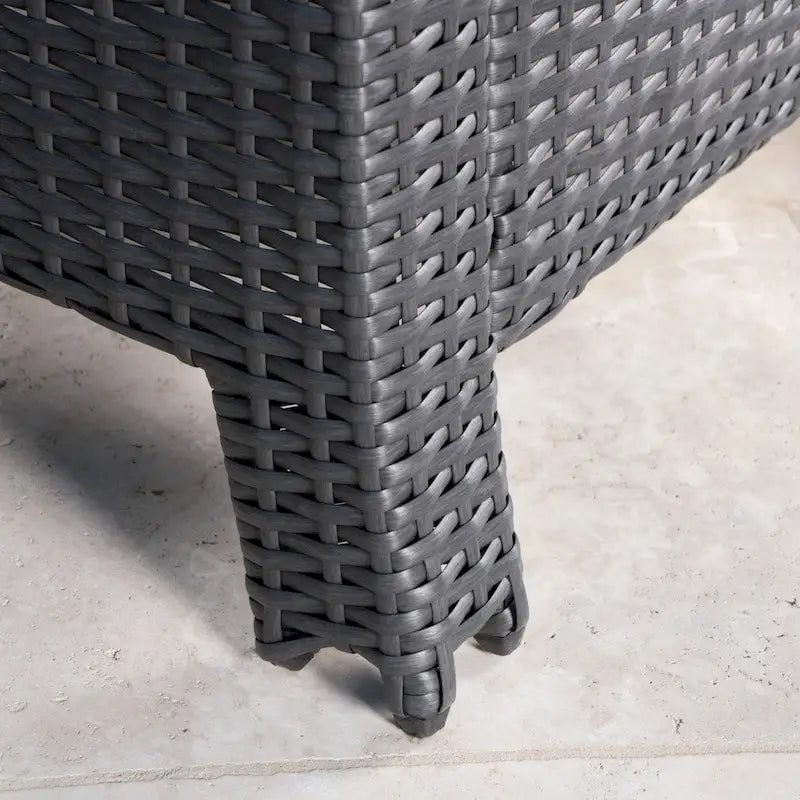 Outdoor Wicker Club Chairs, Grey/Silver, Set of 2