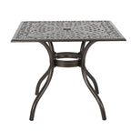 Bronze Square Cast Aluminum Outdoor Dining Table for 4 (Table Only)