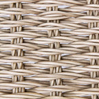 Natural Teak & Honey Wicker Outdoor Dining Chair, Set of 2