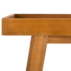 Brown / White / Black / Grey Eucalyptus Wood Indoor Outdoor Bar Cart, 1-Tier, 48"W x 20"D x 32"H