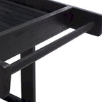 Brown / White / Black / Grey Eucalyptus Wood Indoor Outdoor Bar Cart, 1-Tier, 48"W x 20"D x 32"H