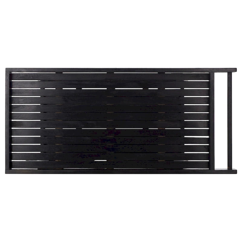 Brown / White / Black / Grey Eucalyptus Wood Indoor Outdoor Bar Cart, 1-Tier, 48"W x 20"D x 32"H