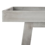 Brown / White / Black / Grey Eucalyptus Wood Indoor Outdoor Bar Cart, 1-Tier, 48"W x 20"D x 32"H