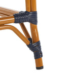 Navy/White Woven Outdoor Bistro Counter Stool – 2-Person, 25" Seat Height