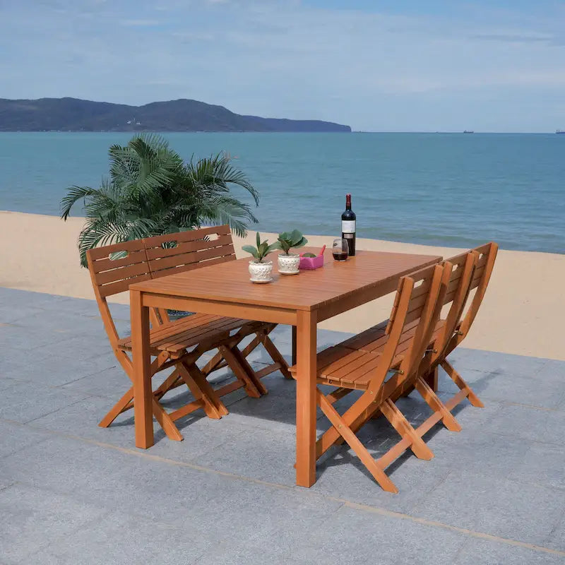 SAFAVIEH Outdoor Iciar Dining Table - 59Wx35Dx30H