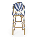 Outdoor French Bistro Barstool Set of 2 – Multi-Color, Bamboo Print Finish