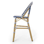 Outdoor French Bistro Barstool Set of 2 – Multi-Color, Bamboo Print Finish