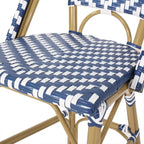 Outdoor French Bistro Barstool Set of 2 – Multi-Color, Bamboo Print Finish