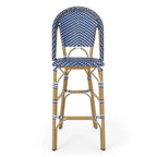Outdoor French Bistro Barstool Set of 2 – Multi-Color, Bamboo Print Finish