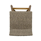 Light Brown / Gray, Wicker & Acacia Wood Outdoor Barstool, Set of 2