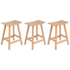 Multi-Color All-Weather Saddle Seat Outdoor Counter Stool, Set of 3