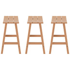 Multi-Color All-Weather Saddle Seat Outdoor Counter Stool, Set of 3
