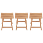 Multi-Color All-Weather Saddle Seat Outdoor Counter Stool, Set of 3