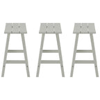 Multi-Color All-Weather Saddle Seat Outdoor Counter Stool, Set of 3