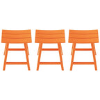 Multi-Color All-Weather Saddle Seat Outdoor Counter Stool, Set of 3