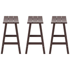 Multi-Color All-Weather Saddle Seat Outdoor Counter Stool, Set of 3