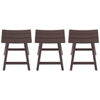 Multi-Color All-Weather Saddle Seat Outdoor Counter Stool, Set of 3