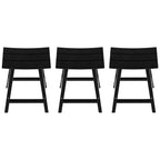 Multi-Color All-Weather Saddle Seat Outdoor Counter Stool, Set of 3