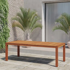 Brown Modern Outdoor Wood Dining Table, Seats 8