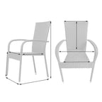 Espresso Stackable Wicker Side Chair, Set of 4