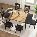 Modern Dining Room Table for 4-6 People, 63 Inch Wood Kitchen Dinner Table