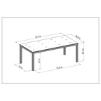 Grey Wicker & Aluminum Outdoor Dining Table, Seats 4–6