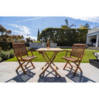 Brown Teak Nordic Folding Chair with Armrests, 1-Person