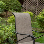 Tan C-Spring Textilene Patio Chair, Set of 2