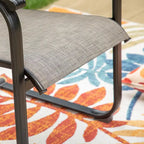 Tan C-Spring Textilene Patio Chair, Set of 2