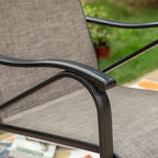 Tan C-Spring Textilene Patio Chair, Set of 2